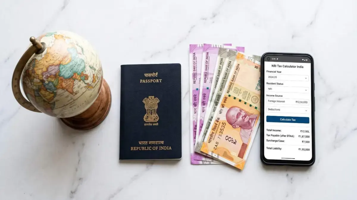 NRI Foreign Interest Tax Calculator India 2025-26 | NRO, DTAA & Form 67