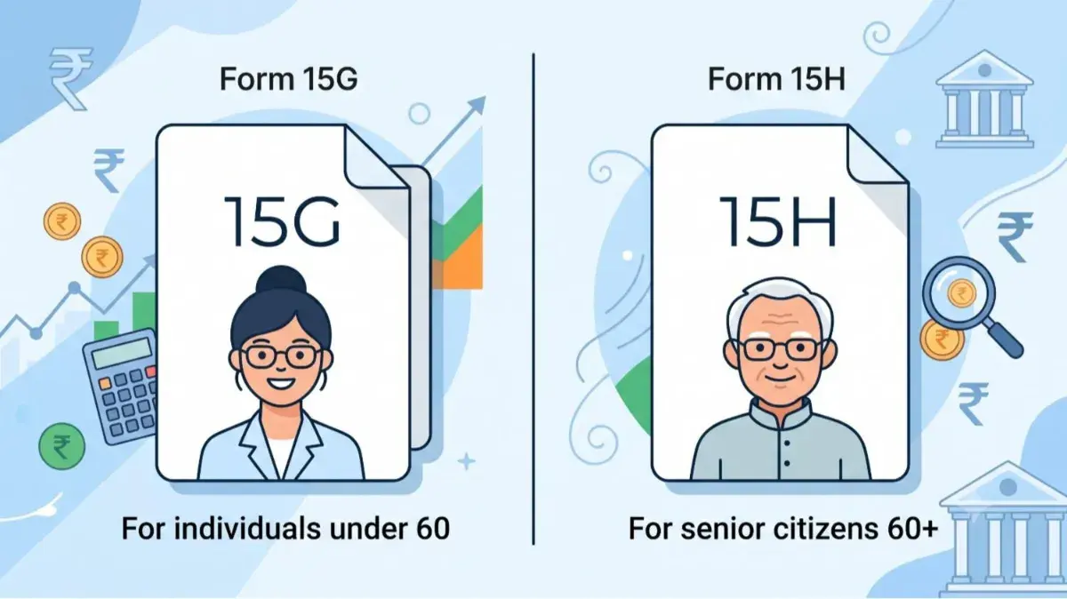 Form 15G vs Form 15H 2026: Differences, Eligibility & Which One You Need