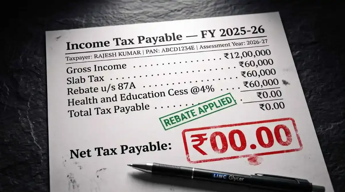 Section 87A Income Tax Act Rebate: ₹60,000 Limit for FY 2025-26